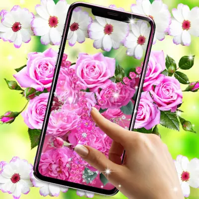 Flower lock screen zipper android App screenshot 1